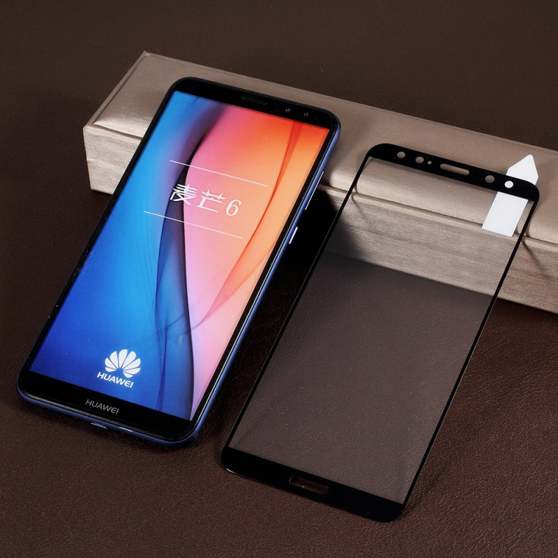 Vollständiger Schutz aus gehärtetem Glas für das Display des Huawei Mate 10 Lite