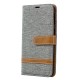 Samsung Galaxy A40 Stoff & Lederoptik Tasche mit Riemen