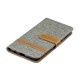 Samsung Galaxy A40 Stoff & Lederoptik Tasche mit Riemen