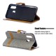 Samsung Galaxy A40 Stoff & Lederoptik Tasche mit Riemen