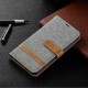 Samsung Galaxy A40 Stoff & Lederoptik Tasche mit Riemen