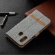 Samsung Galaxy A40 Stoff & Lederoptik Tasche mit Riemen