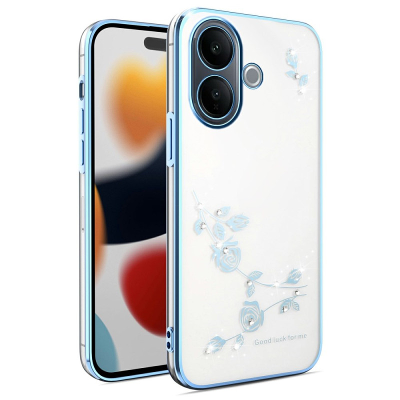 Vivo V60 Lite Cover Strass und Ewige Blumen