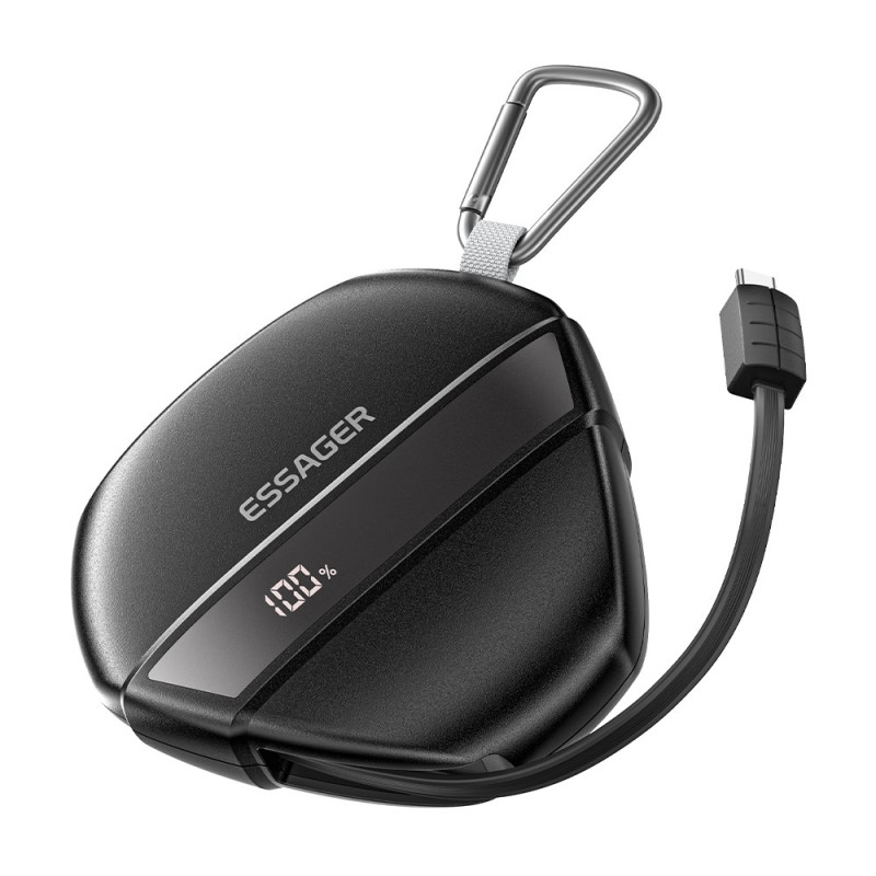 Externe Batterie 10000mAh 22.5W mit einziehbarem Kabel ESSAGER