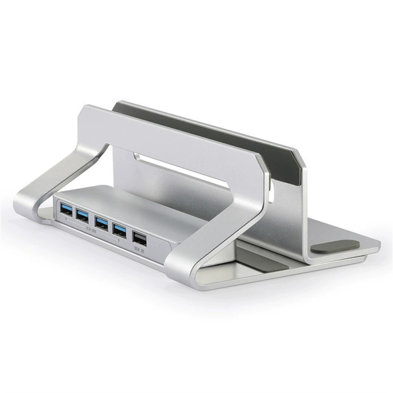 Vertikaler Desktop-Organizer für Notebooks und USB-Hub