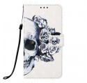 Hülle Samsung Galaxy A70 Totenkopf Blume