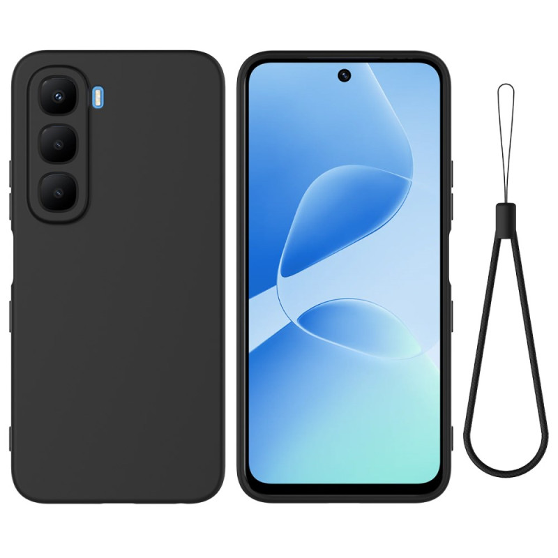 Infinix Hot 60 Pro 4G Liquide Silikonhülle mit Riemen