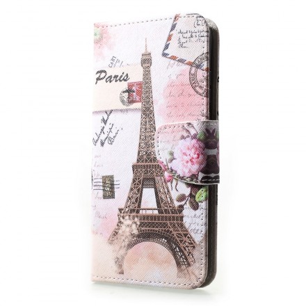 Huawei P30 Lite Eiffelturm Retro Tasche