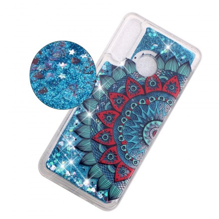 Huawei P30 Lite Transparent Mandala Glitters Cover