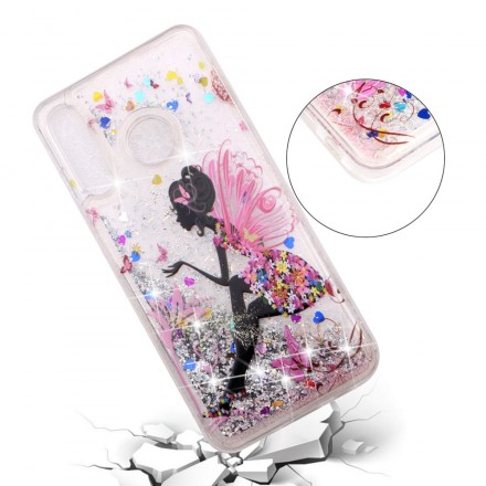 Huawei P30 Lite Transparent Blümchen Fee Glitters Cover