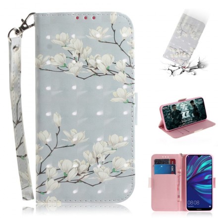 Huawei P30 Lite Hülle Blumenbaum mit Riemen