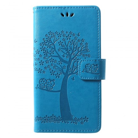 Huawei P30 Lite Hülle Baum und Eulen mit Riemen