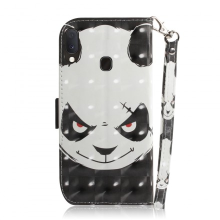 Samsung Galaxy A20e Angry Panda Tasche mit Riemen