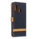 Samsung Galaxy A20e Stoff & Lederoptik Tasche mit Riemen