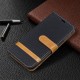 Samsung Galaxy A20e Stoff & Lederoptik Tasche mit Riemen