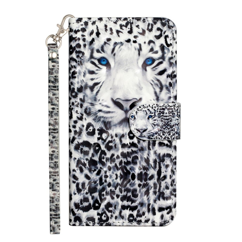 Tasche Honor X7c 5G / 4G / 200 Smart 5G Leopard mit Riemen