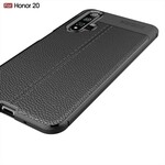 Honor 20 Cover mit Litschi-Leder-Effekt Double Line