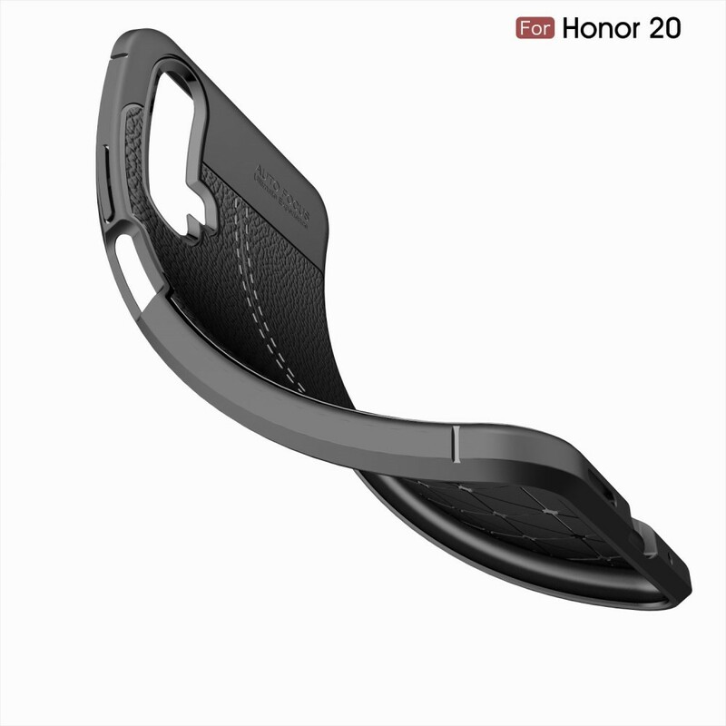 Honor 20 Cover mit Litschi-Leder-Effekt Double Line