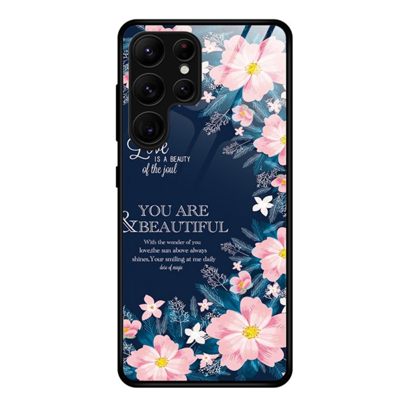 Samsung Galaxy S26 Ultra Panzerglas Cover Blumen Rosen