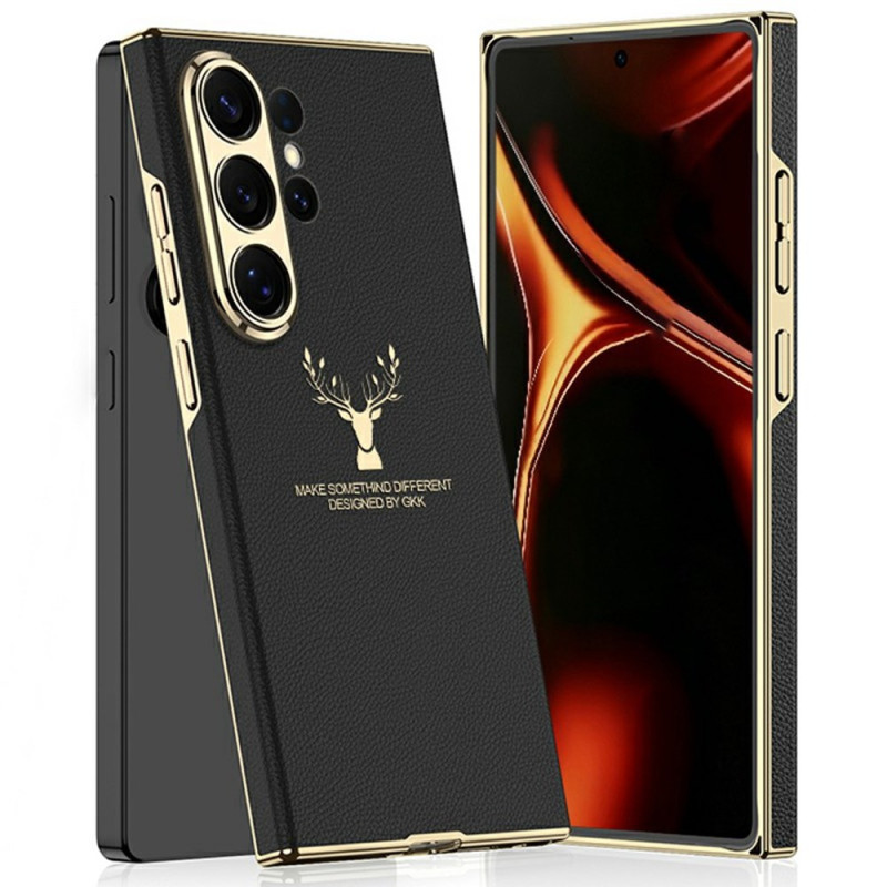 Coque GKK pour Samsung Galaxy S26 Ultra avec Motif Cerf et Cadre Électrolysé