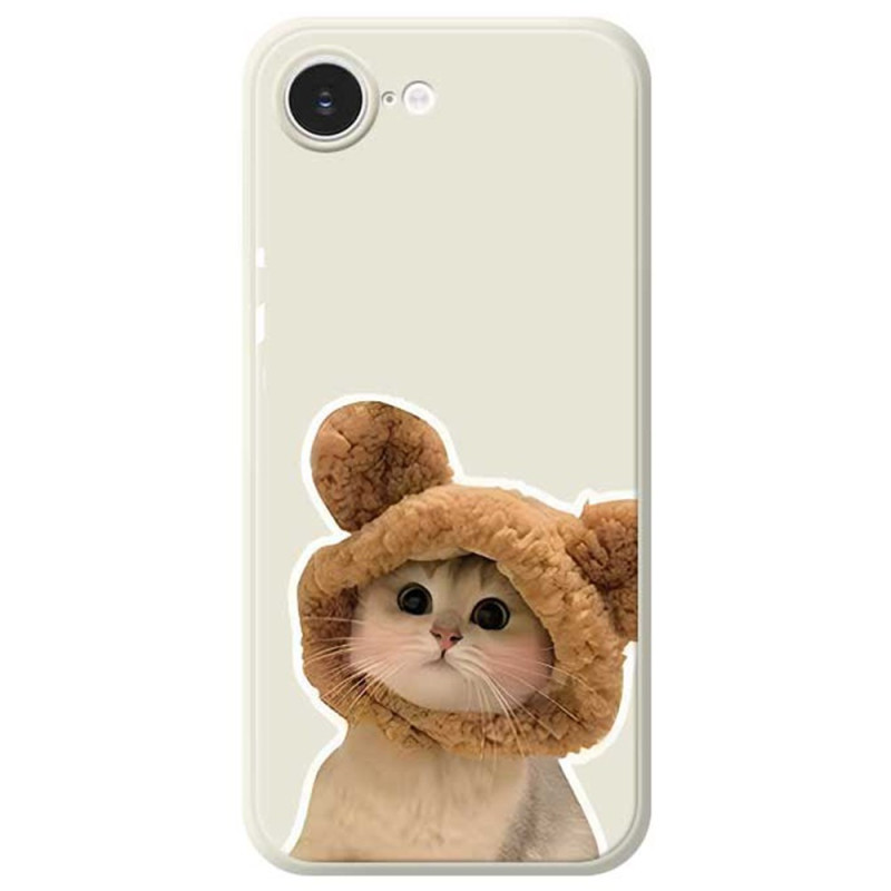 iPhone Cover 17E / 16E Rechter Rand Katze mit Hut