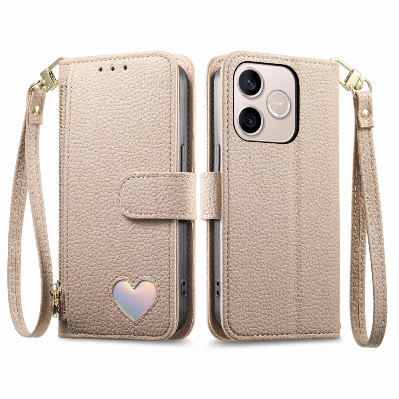 Hülle Honor 600 Lite Brieftasche Herz Design