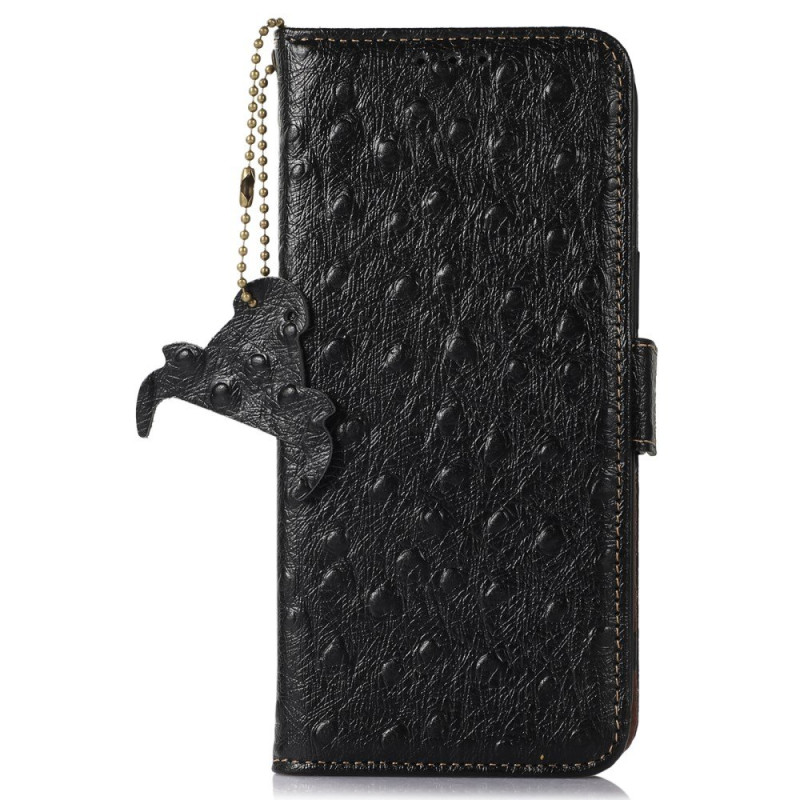 Housse Motorola Edge 70 Fusion Cuir Texture Autruche (anti-RFID)