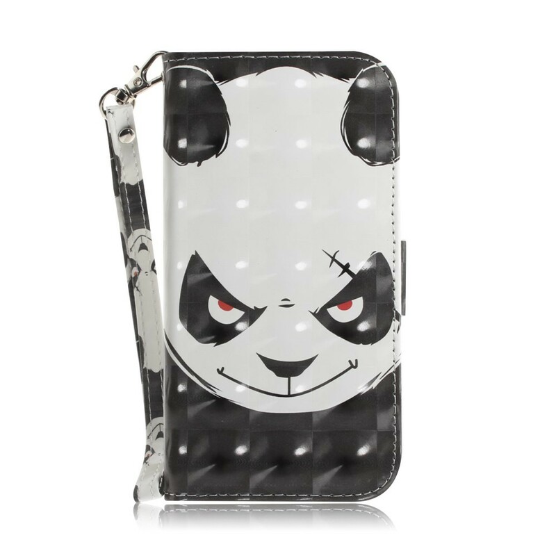 Xiaomi Redmi Note 7 Angry Panda Tasche mit Riemen