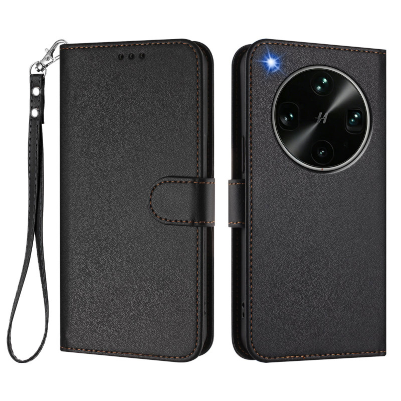 Housse Oppo Find X9 Ultra 5G Effet Cuir à Lanière