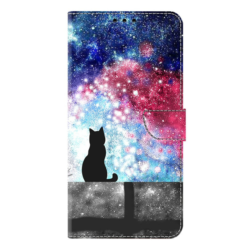 Hülle Xiaomi 17 Ultra Katze mit Sternenhimmel