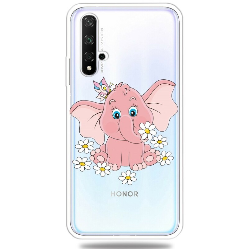 Honor 20 Transparent Elephant Pink Cover