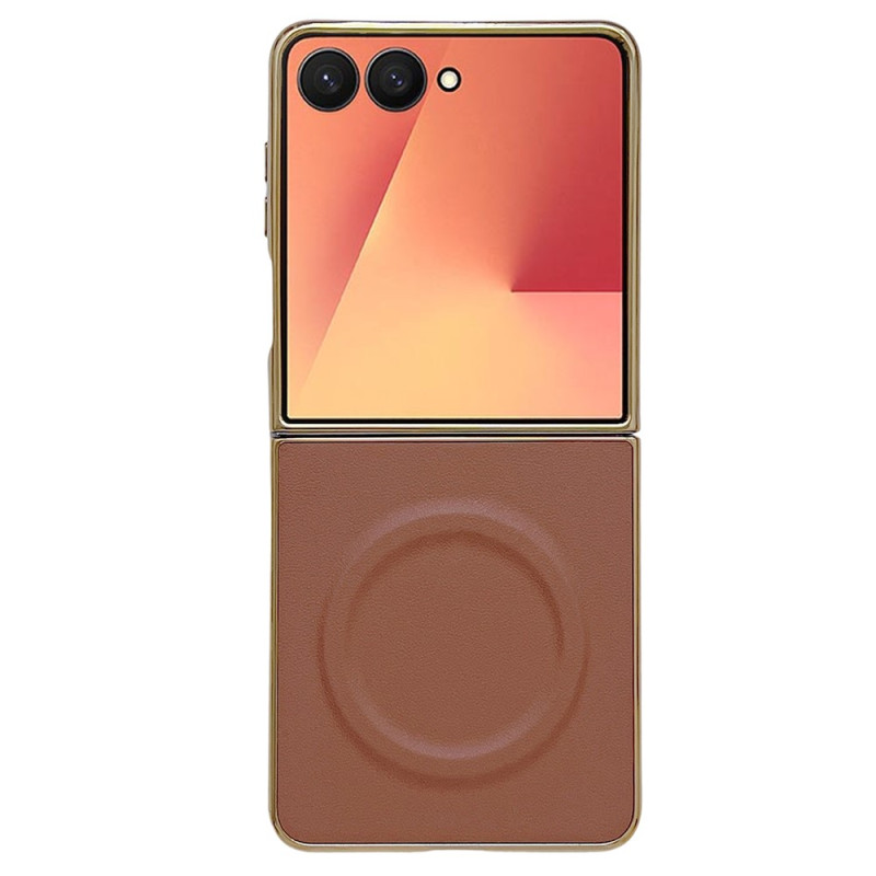 Samsung Galaxy Z Flip 8 Hülle mit Magnetverschluss und Nappa-Struktur