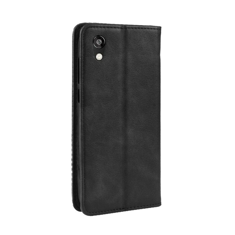 Flip Cover Huawei Y5 2019 Vintage-Leder-Effekt Stilisiert