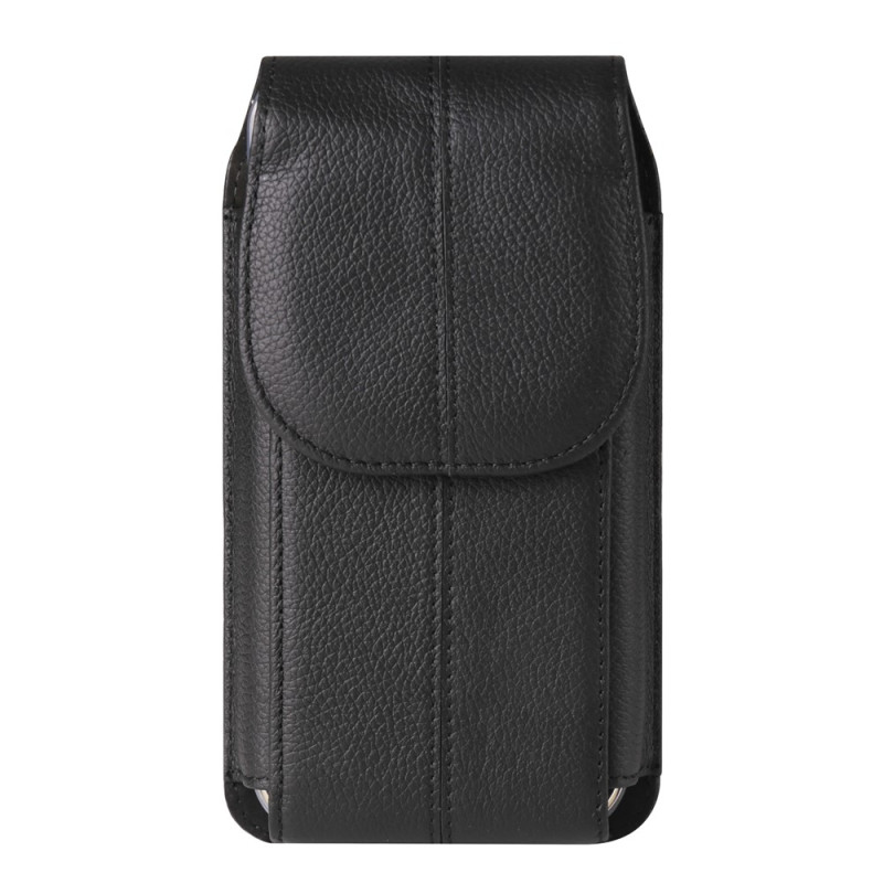 Vertikales Leder-Gürteletui mit Clip und Haken für 6,7-Zoll-Smartphones