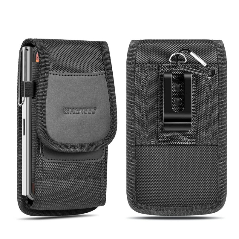 Vertikale Nylon-Gürteltasche für Smartphones von 4,7 bis 6,1 Zoll von HAWEEL
