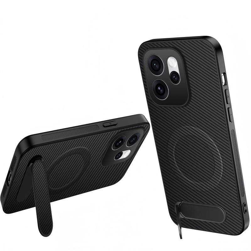 Oppo Reno 16 5G-Hülle aus Kohlefaser mit Halterung von WANLONFENG