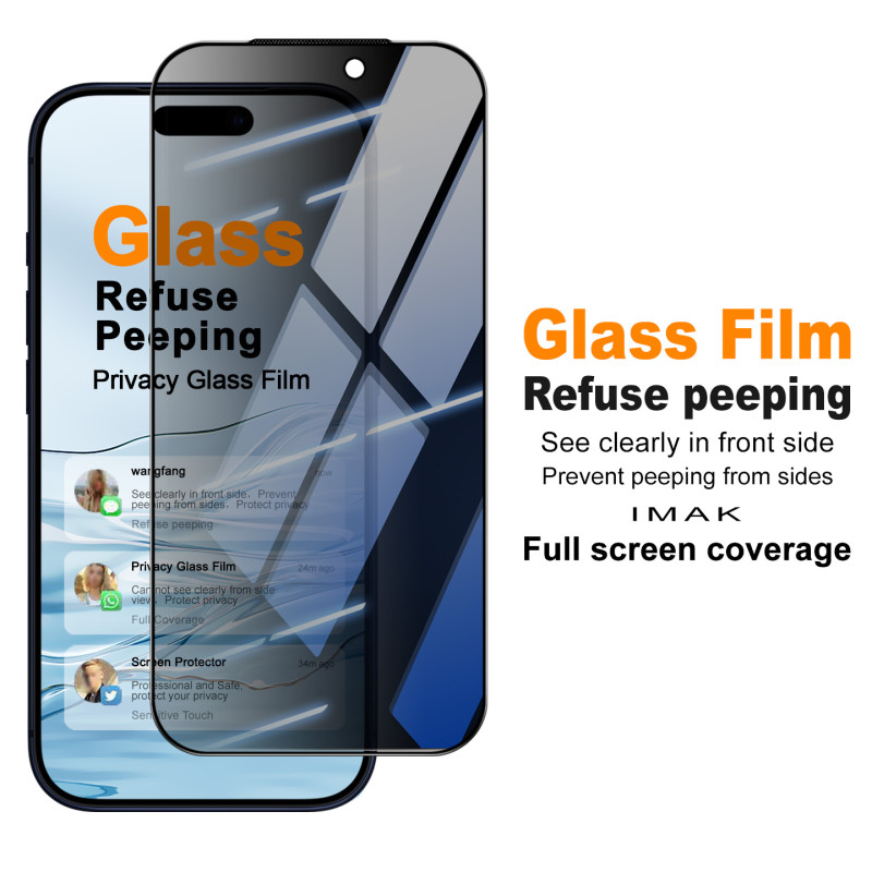 Spionageschutz aus gehärtetem Glas für das Display des iPhone 18 Pro Max