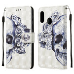 Hülle Samsung Galaxy A20e Totenkopf Blume
