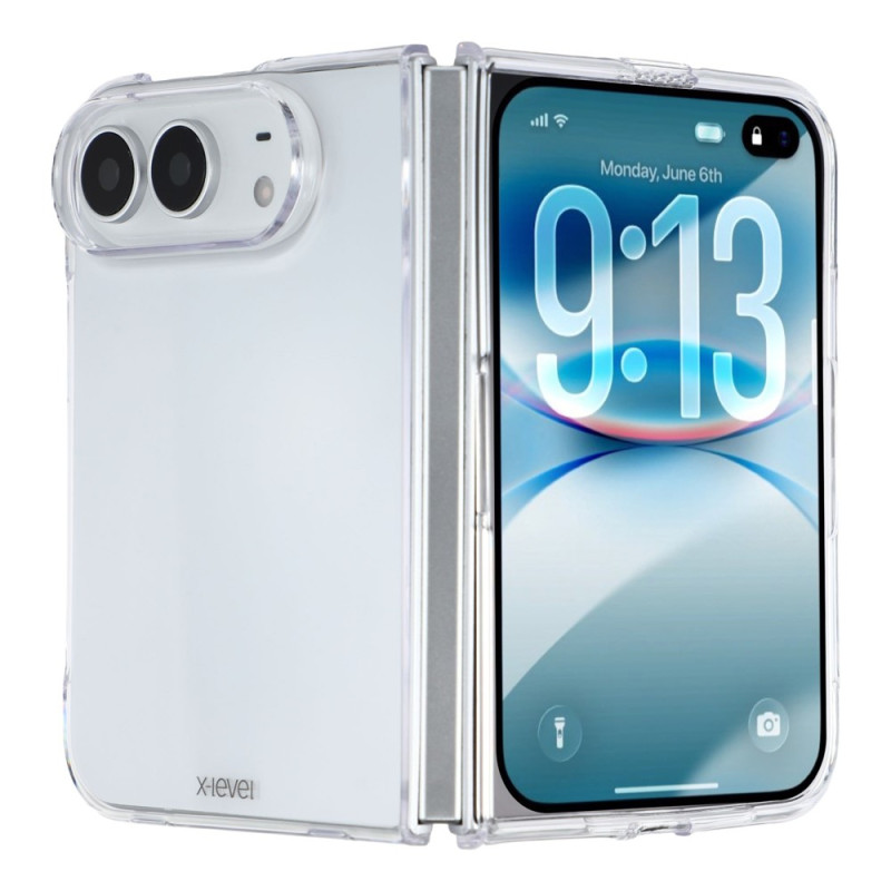 Transparente iPhone-Duo-Hülle mit X-LEVEL-Scharnierschutz
