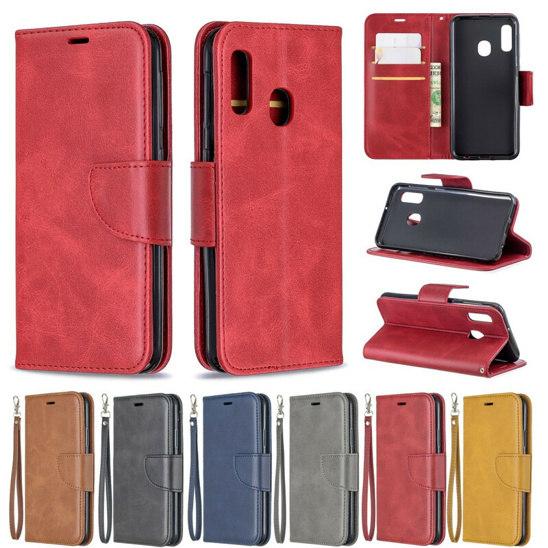 Samsung Galaxy A20e Hülle Glatte Oblique Klappe Samsung Galaxy A20e Hülle Glatte Oblique Klappe