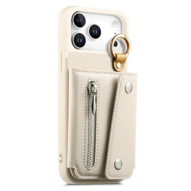 iPhone 18 Pro / 17 Pro Hülle im Brieftaschenstil mit Reißverschlusstasche und Ring