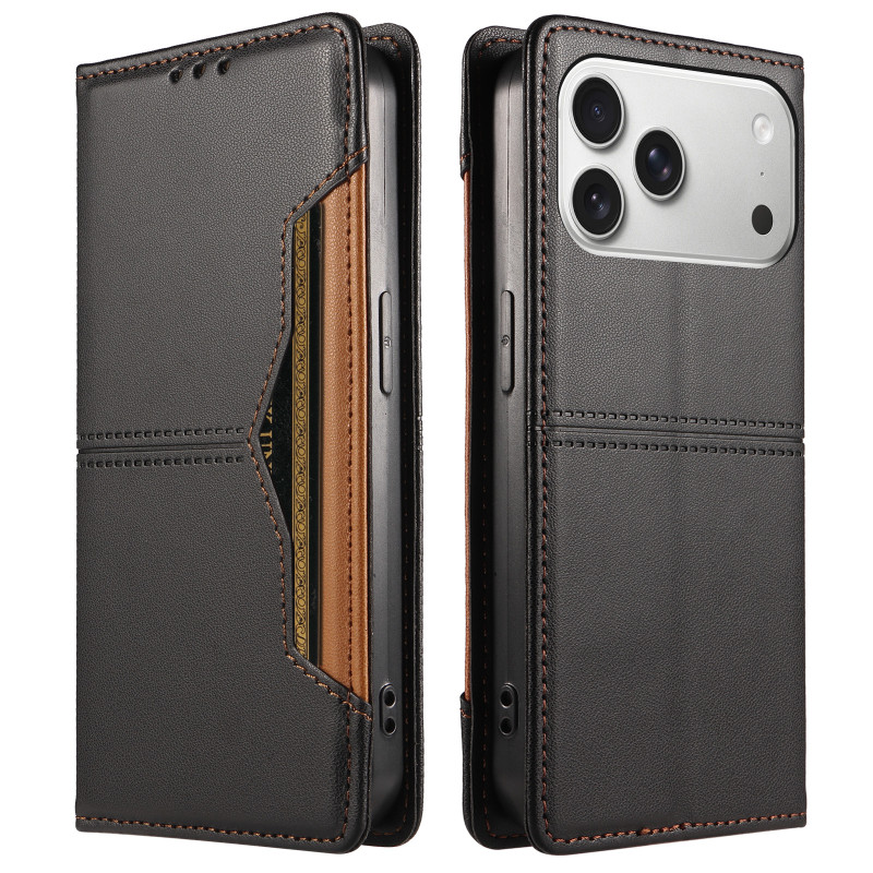 Flip-Cover für iPhone 18 Pro Max / 17 Pro Max mit Kartenfach an der Außenseite