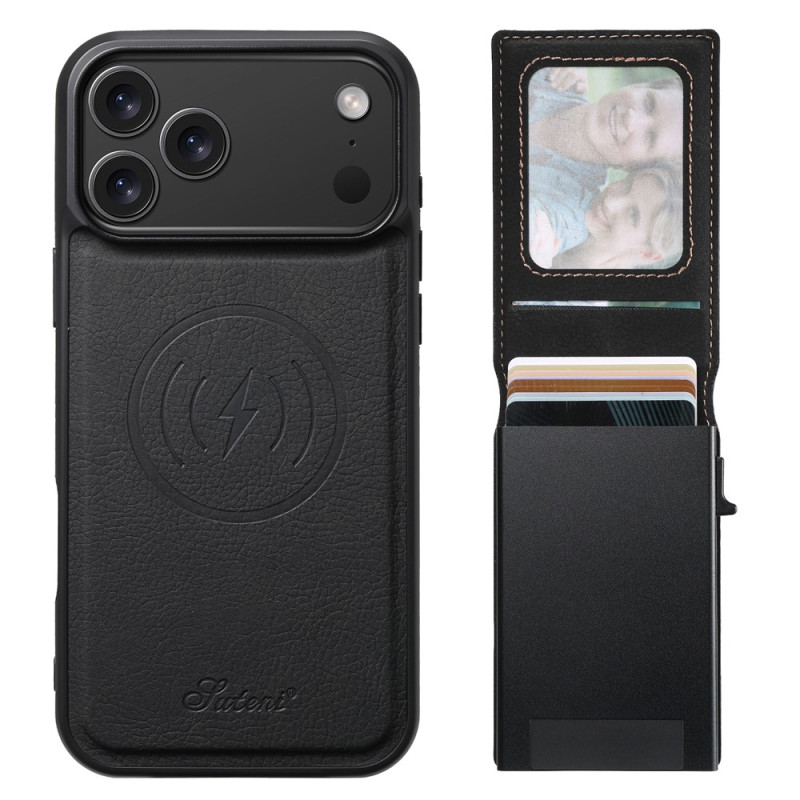 iPhone 18 Pro Max / 17 Pro Max-Hülle in „Grain Litchi“-Optik mit herausnehmbarem Kartenfach