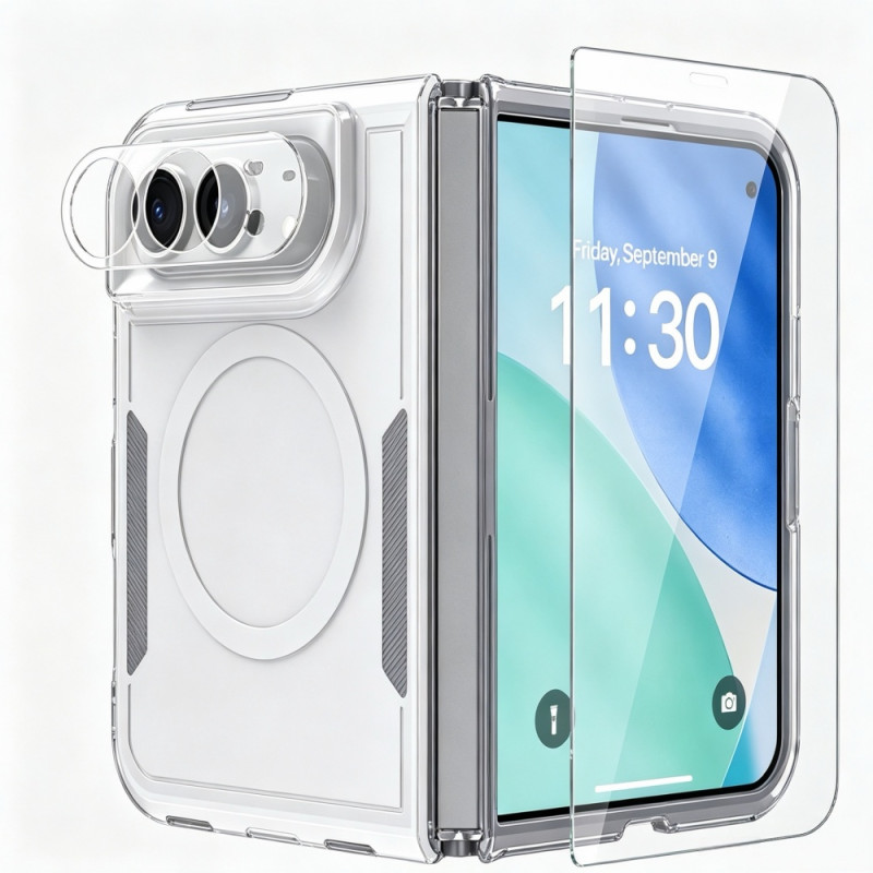 Magnetische iPhone-Duo-Hülle mit Displayschutz aus Glas und Kameraschutz