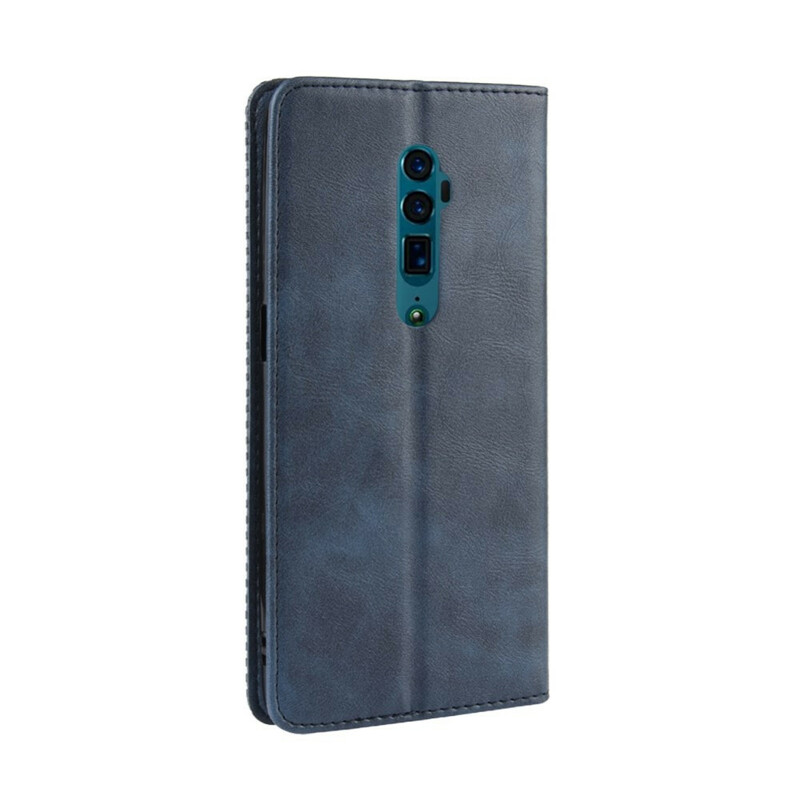 Flip Cover Oppo Reno 10x Zoom Vintage Styled Leather Effect
