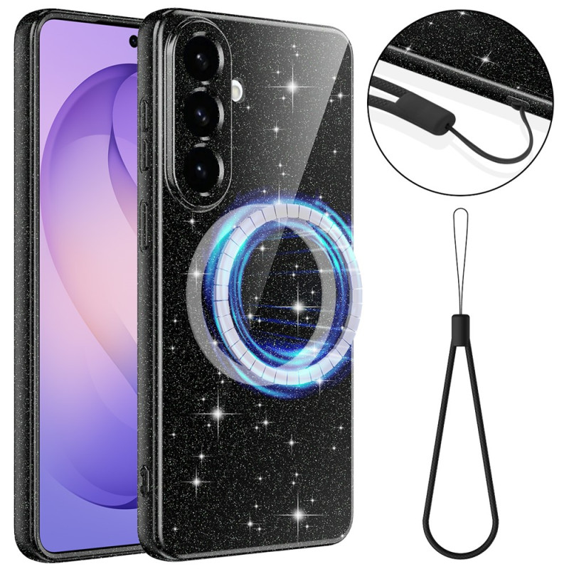 Samsung Galaxy A18 4G / A17 4G / 5G Hülle – magnetisch, mit Glitzer, stoßfest und mit Handschlaufe