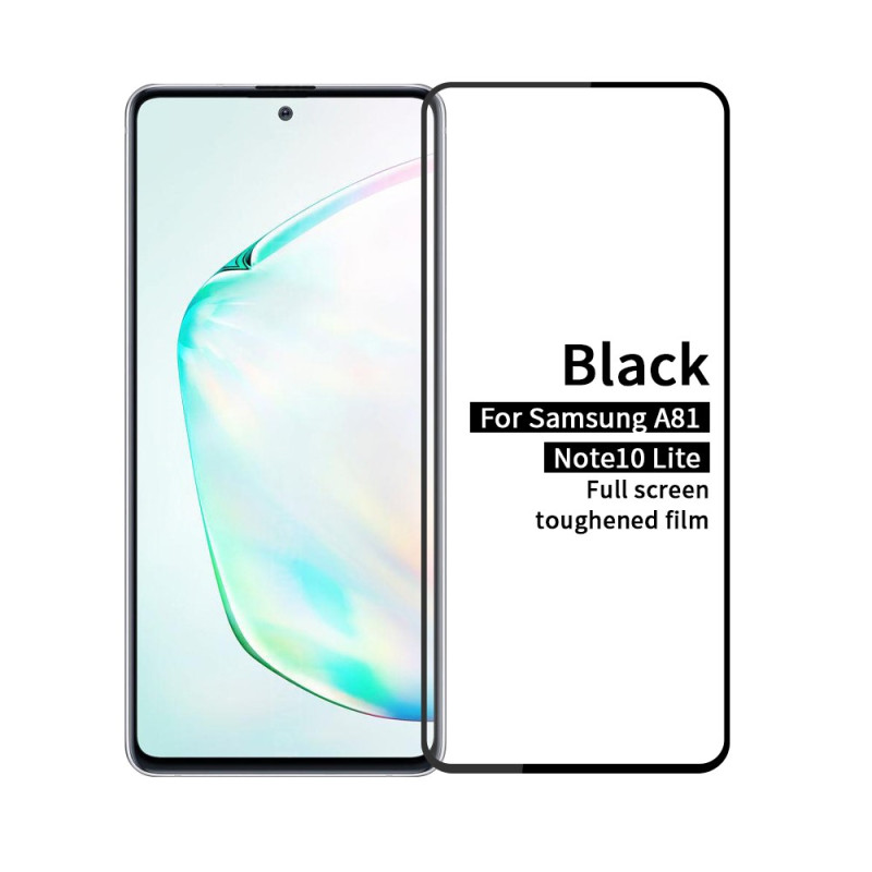 Vollflächiger Schutz aus gehärtetem Glas für das Display des Samsung Galaxy Note 10 Lite