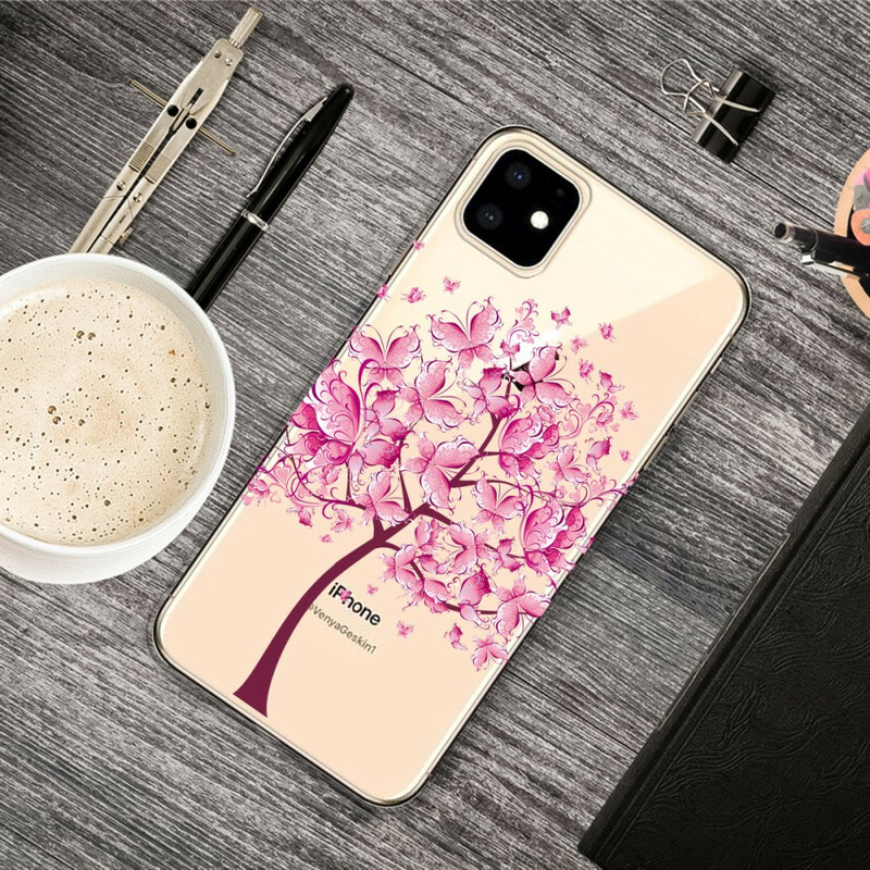 iPhone Cover 11 Top Baum Rosa