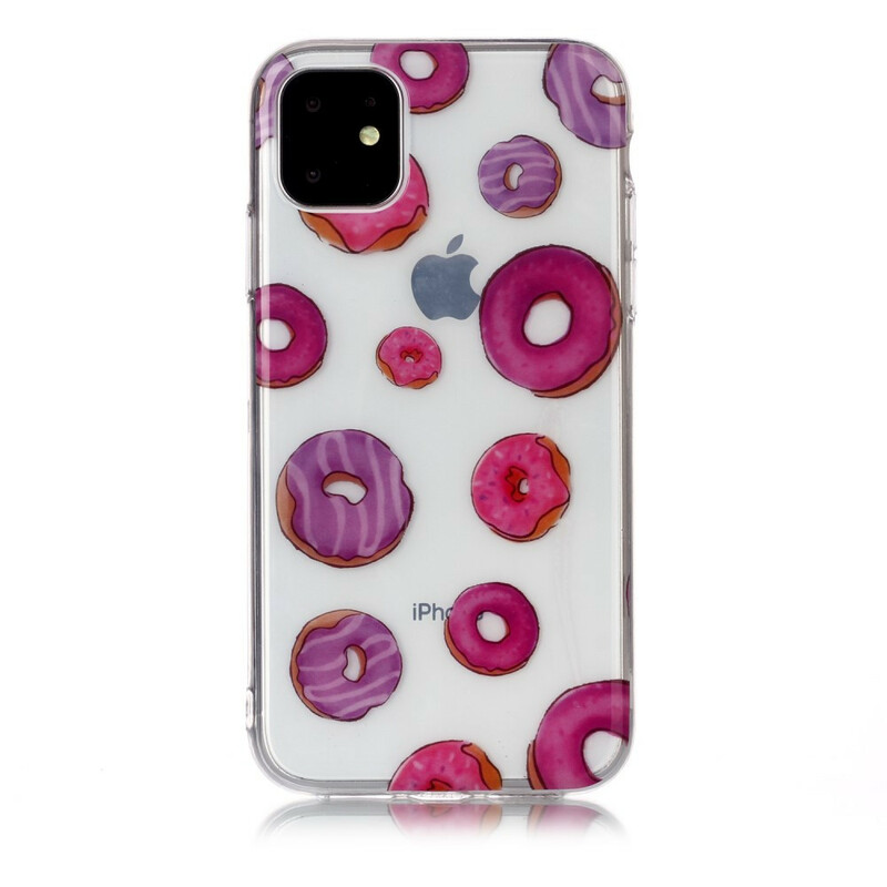 Transparentes iPhone 11 Cover Donuts Fan