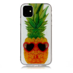 Transparentes iPhone 11 Cover Incognito Ananas